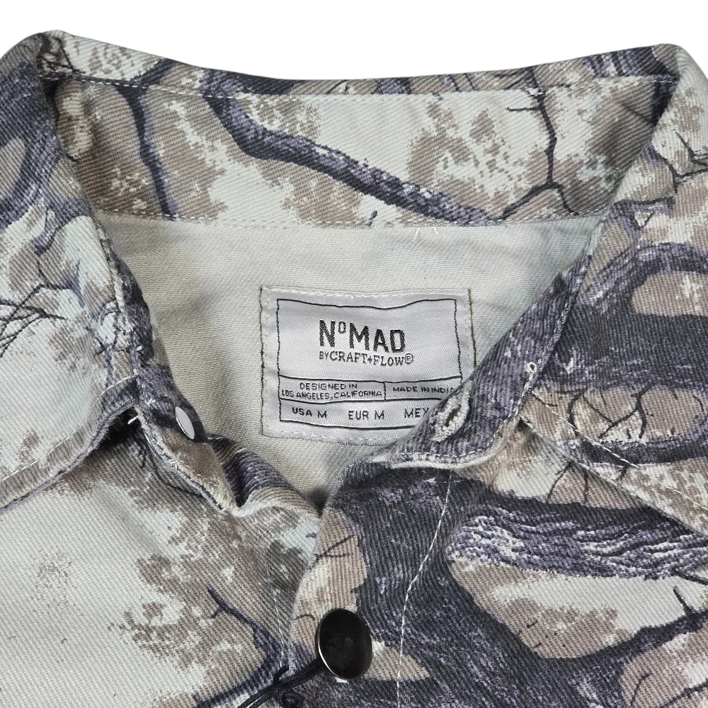 NWT NOMAD Craft+Flow‎ Men's Tree Camo Hunting Canvas Shirt Jacket Shacket Size M